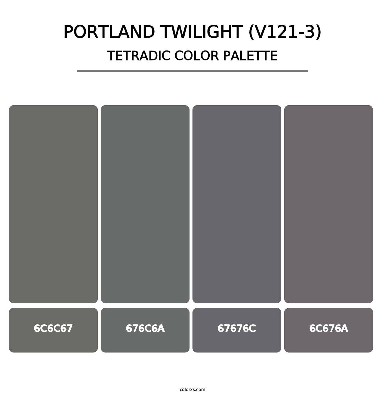Portland Twilight (V121-3) - Tetradic Color Palette