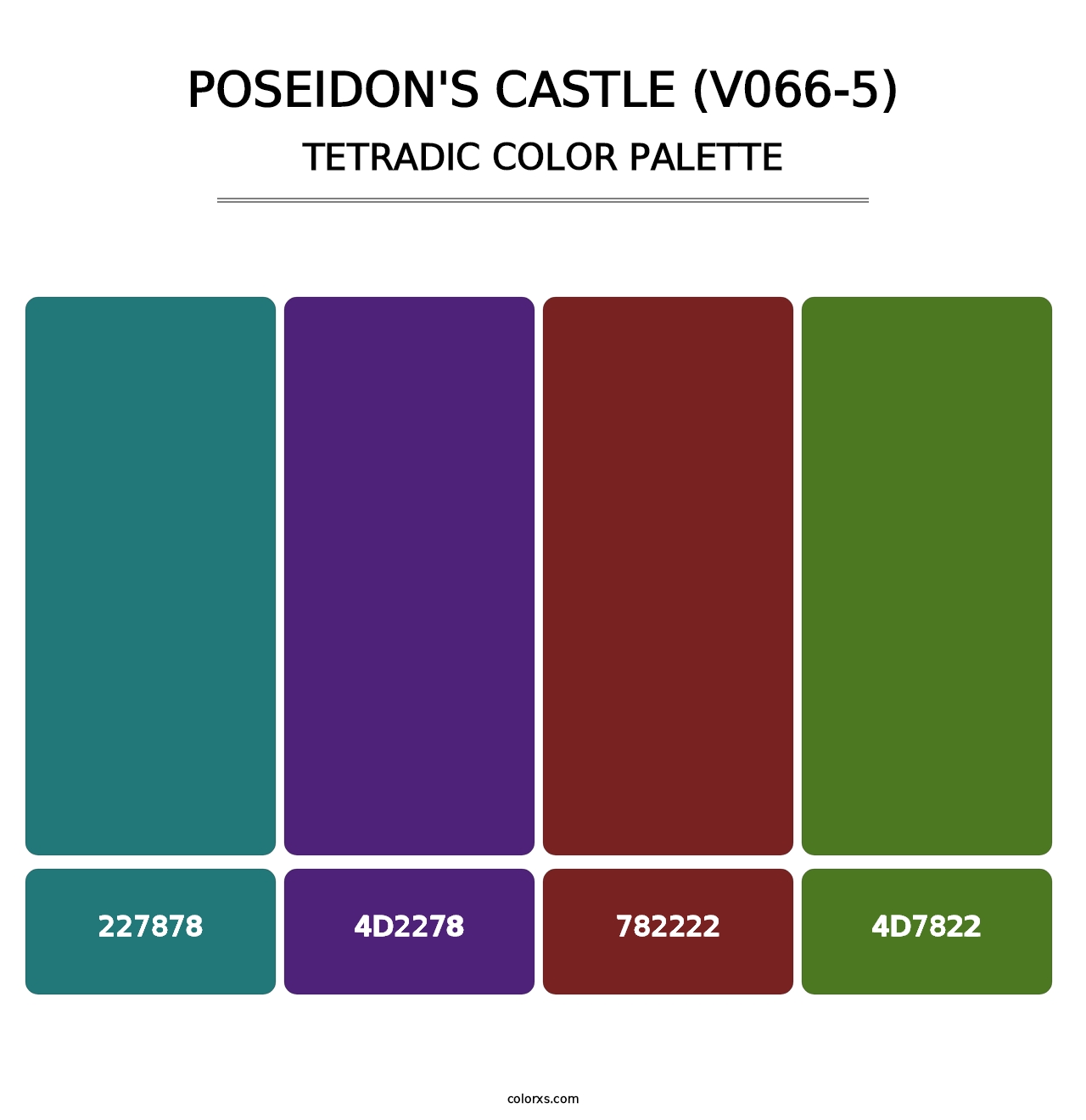 Poseidon's Castle (V066-5) - Tetradic Color Palette