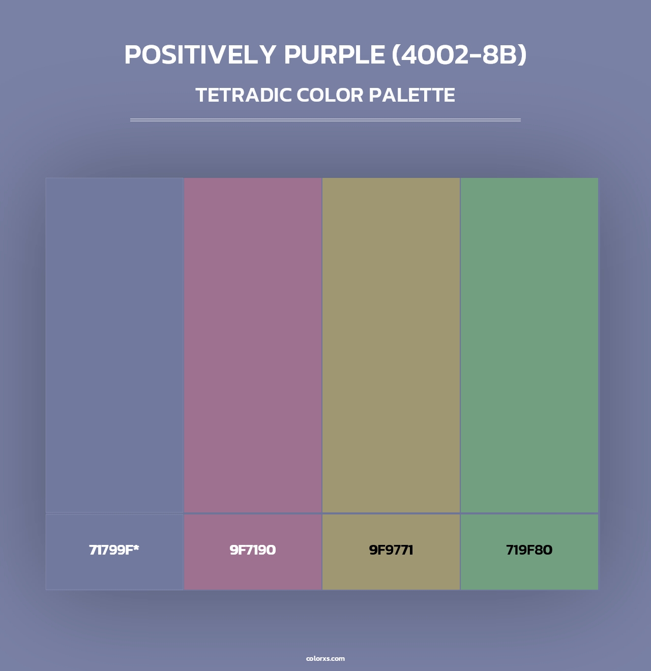 Positively Purple (4002-8B) - Tetradic Color Palette