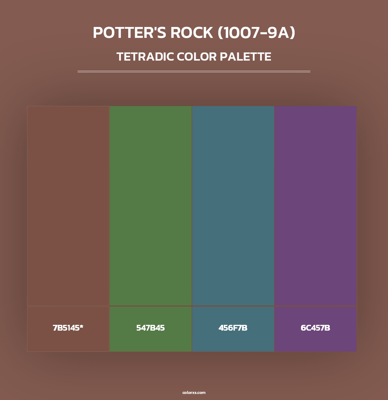 Potter's Rock (1007-9A) - Tetradic Color Palette