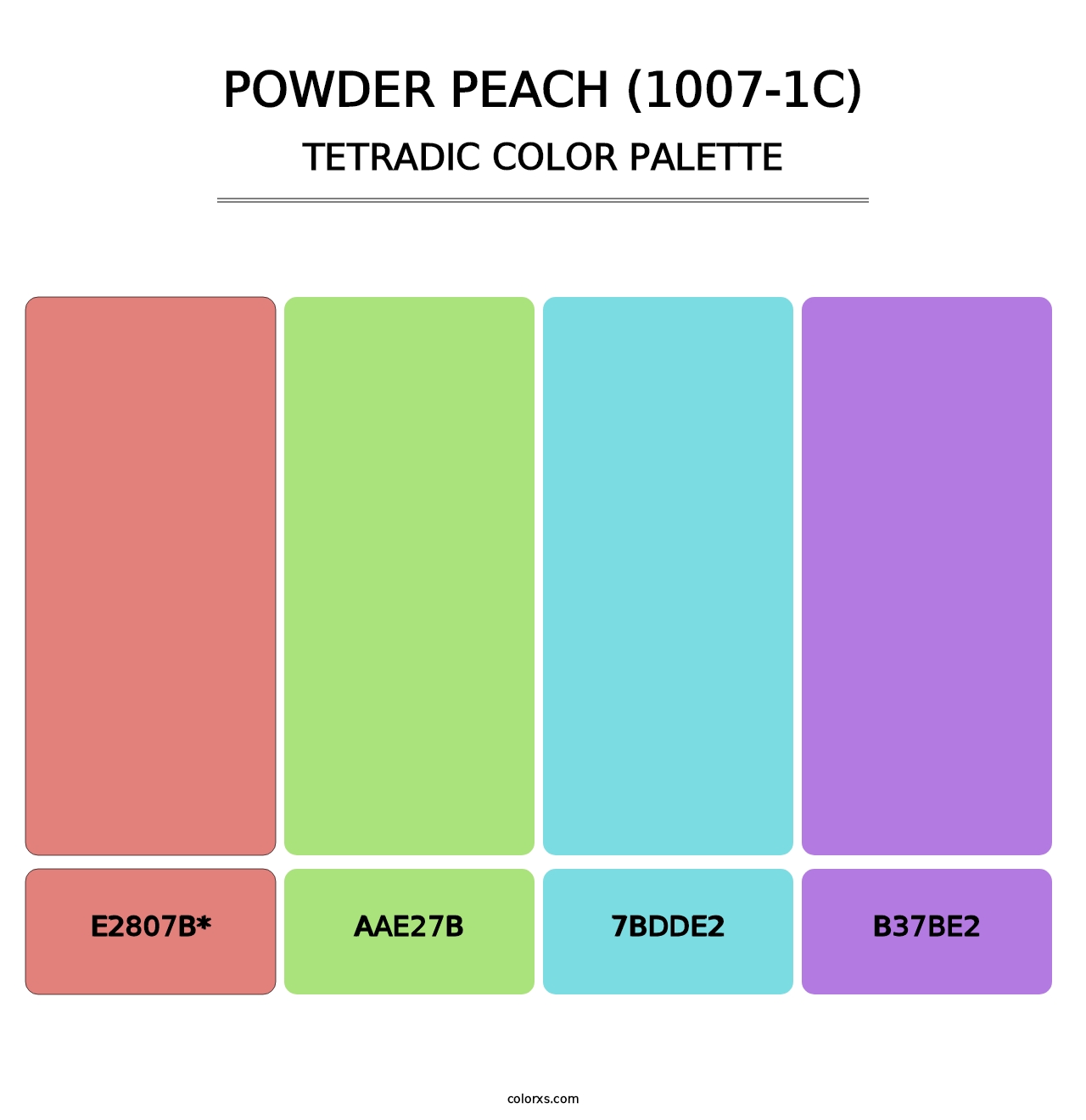 Powder Peach (1007-1C) - Tetradic Color Palette