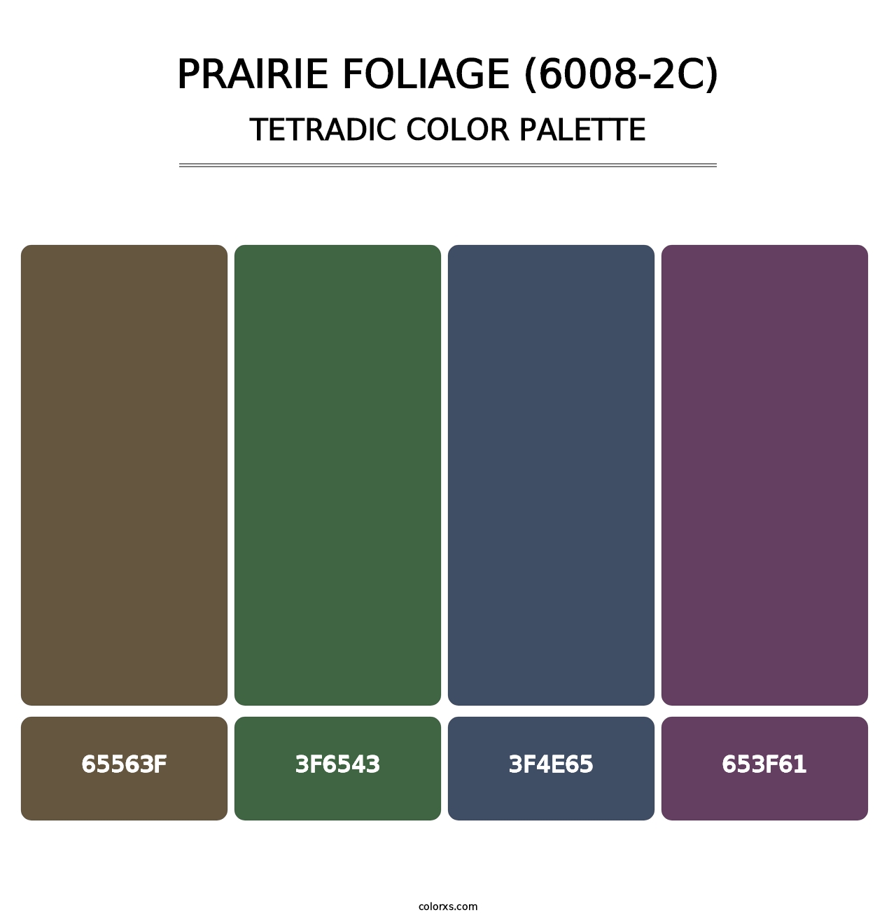 Prairie Foliage (6008-2C) - Tetradic Color Palette