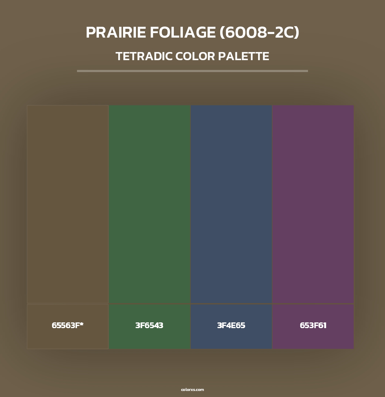 Prairie Foliage (6008-2C) - Tetradic Color Palette