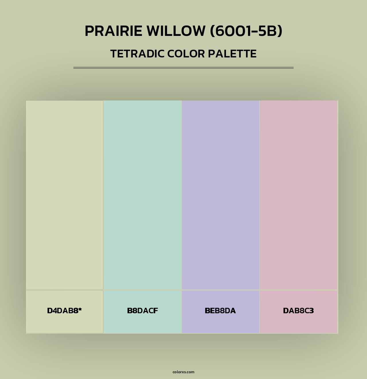 Prairie Willow (6001-5B) - Tetradic Color Palette