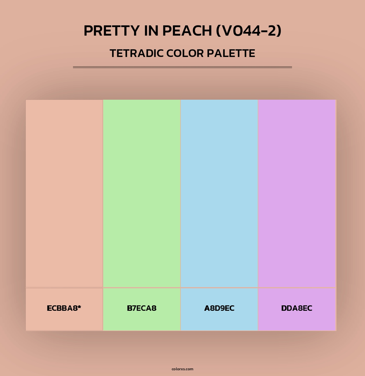 Pretty in Peach (V044-2) - Tetradic Color Palette