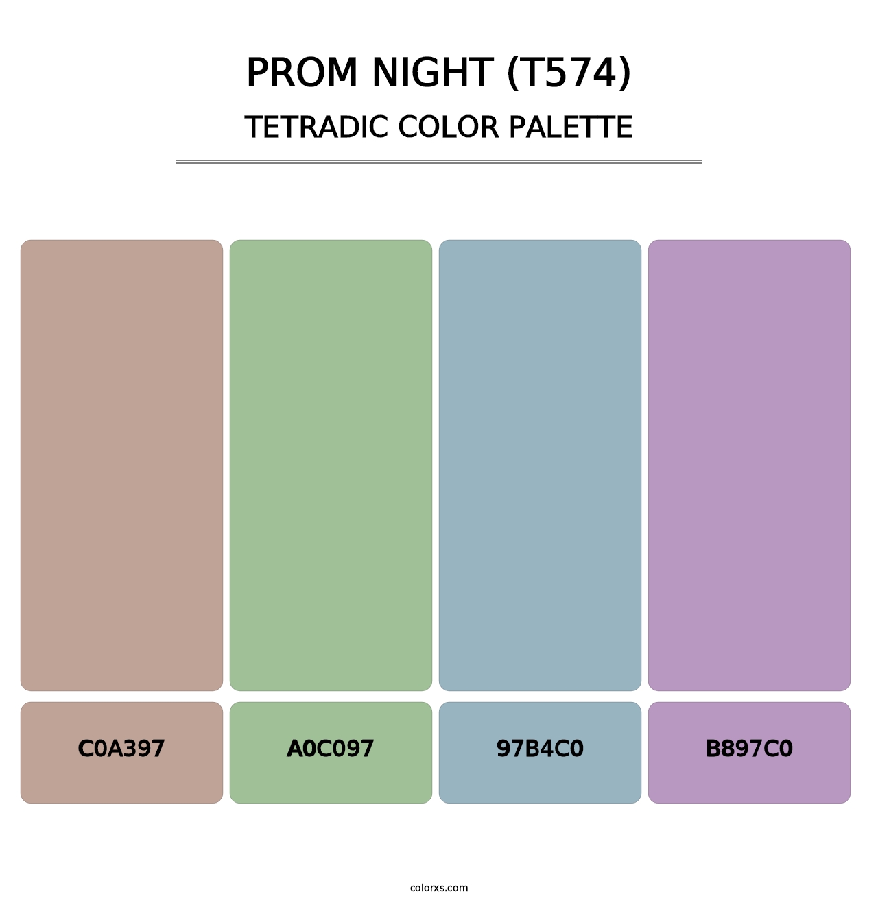 Prom Night (T574) - Tetradic Color Palette