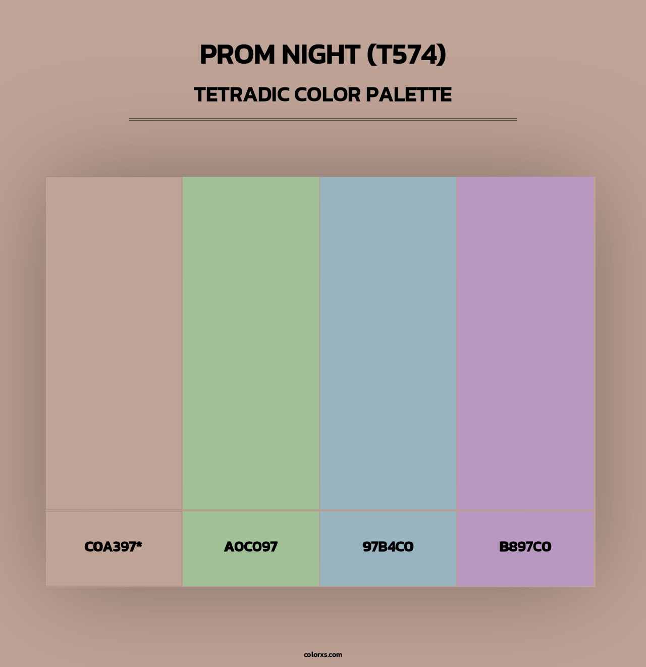 Prom Night (T574) - Tetradic Color Palette