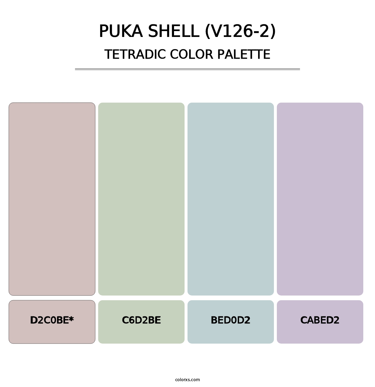 Puka Shell (V126-2) - Tetradic Color Palette