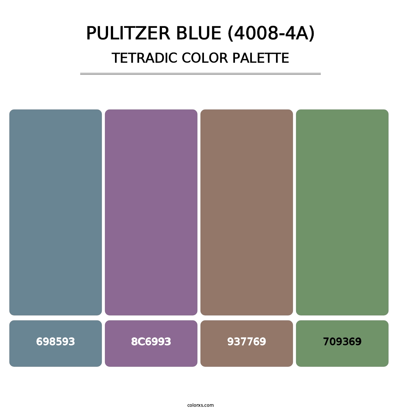 Pulitzer Blue (4008-4A) - Tetradic Color Palette