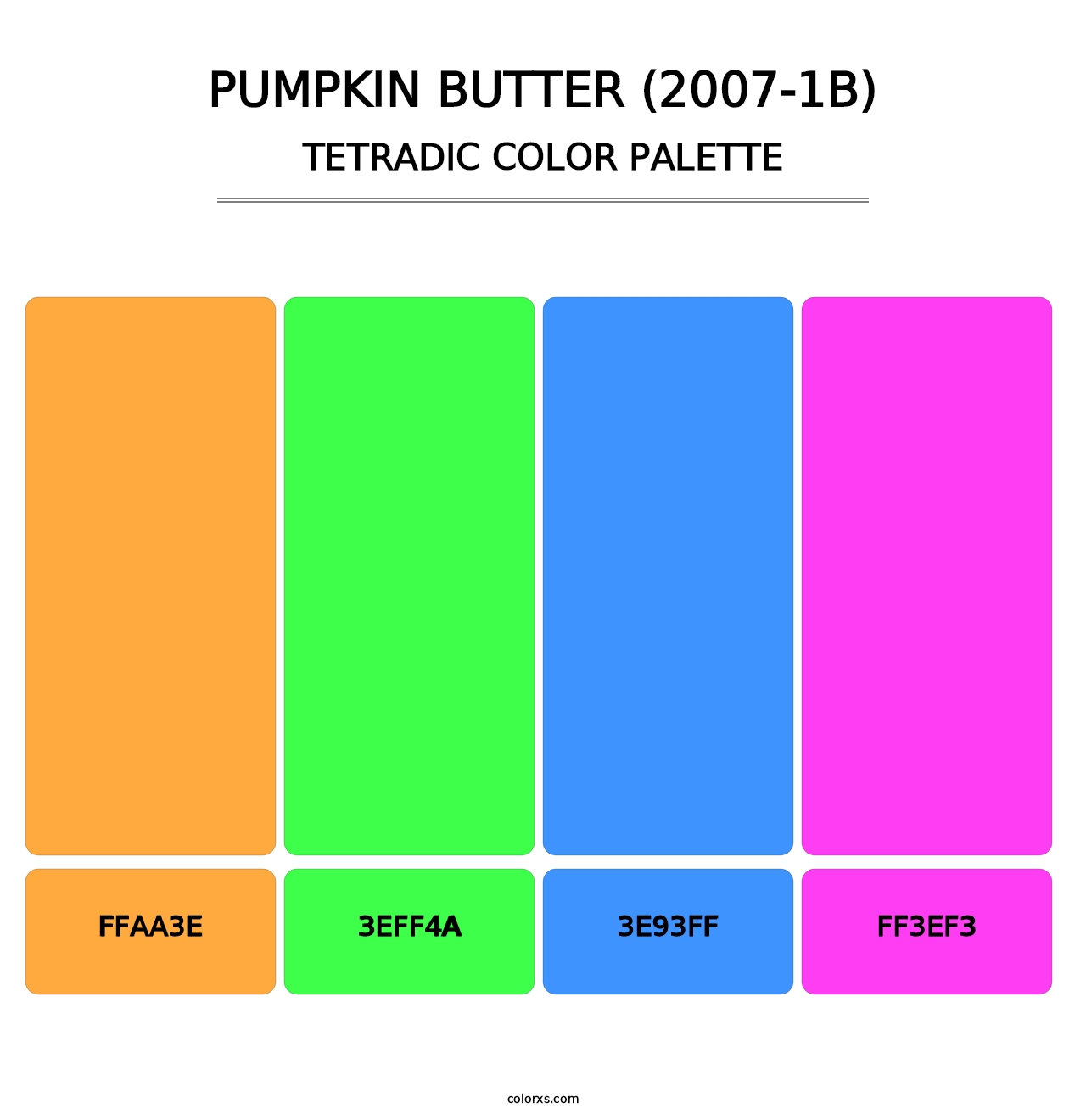 Pumpkin Butter (2007-1B) - Tetradic Color Palette