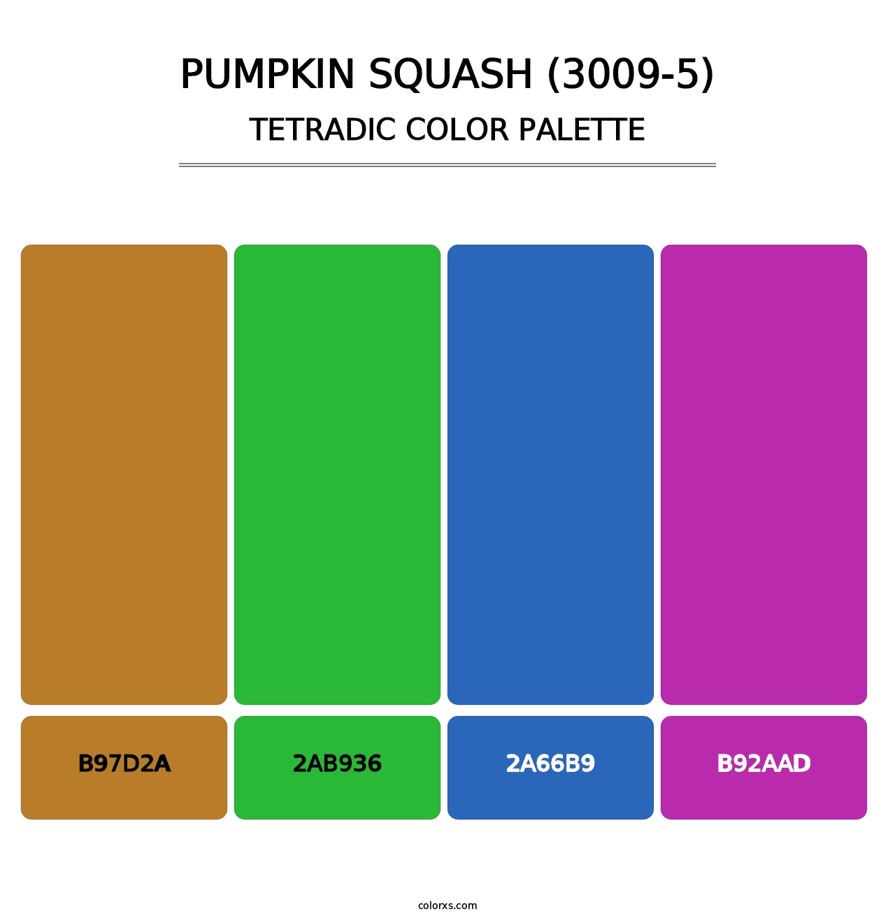Pumpkin Squash (3009-5) - Tetradic Color Palette
