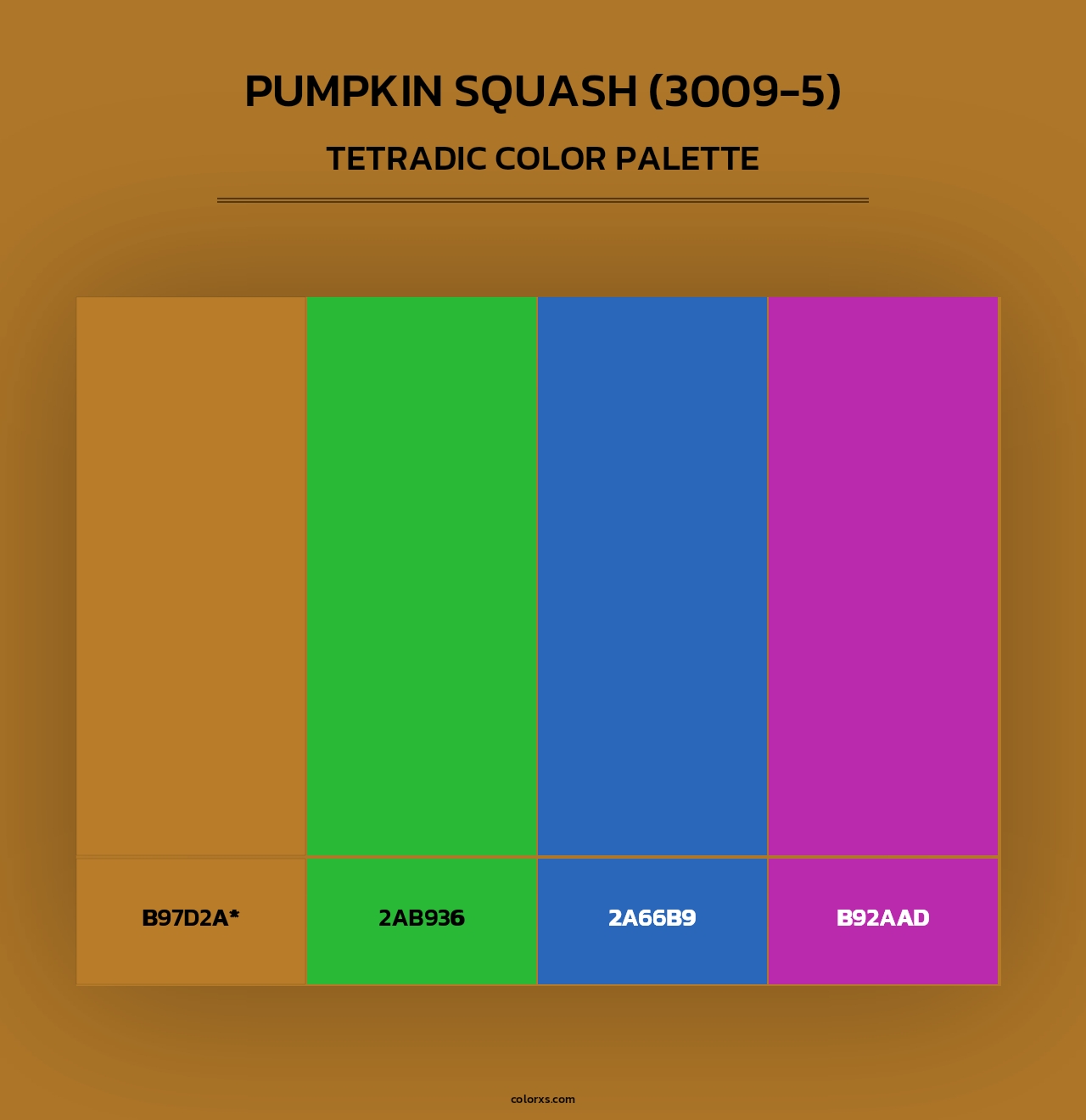 Pumpkin Squash (3009-5) - Tetradic Color Palette