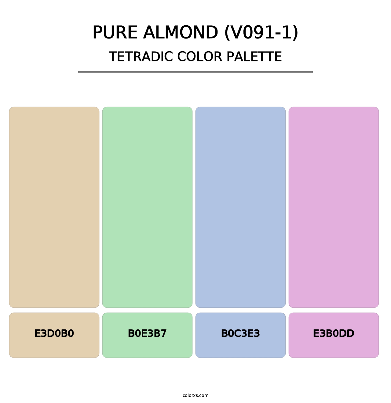 Pure Almond (V091-1) - Tetradic Color Palette