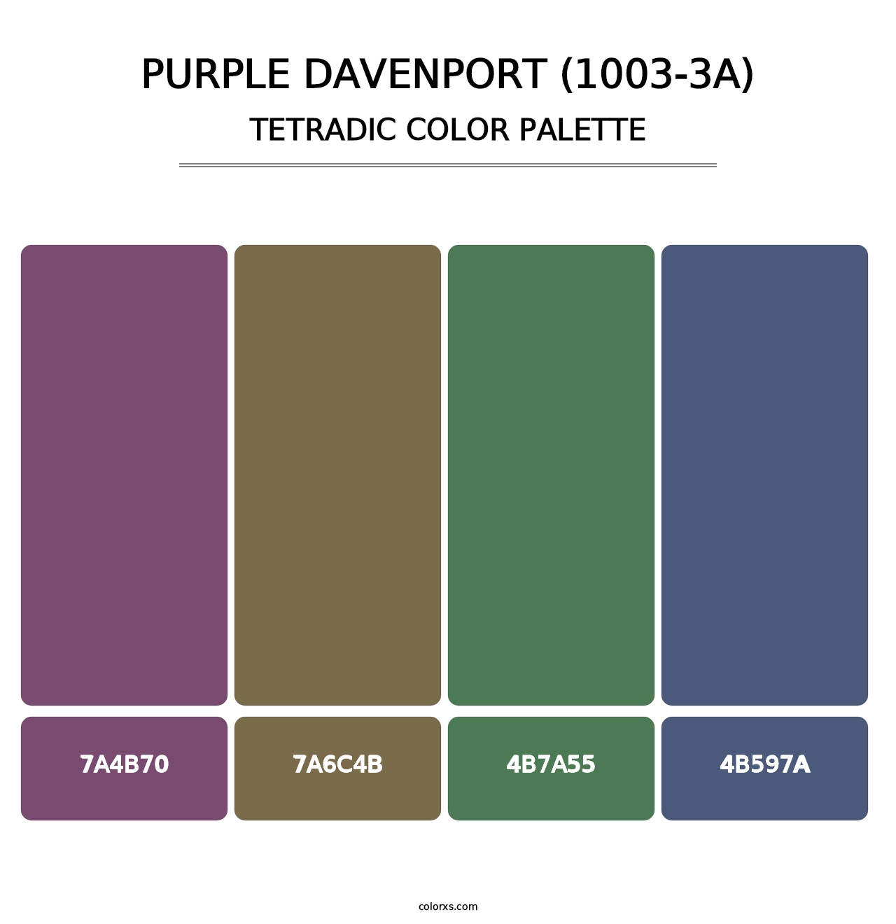 Purple Davenport (1003-3A) - Tetradic Color Palette
