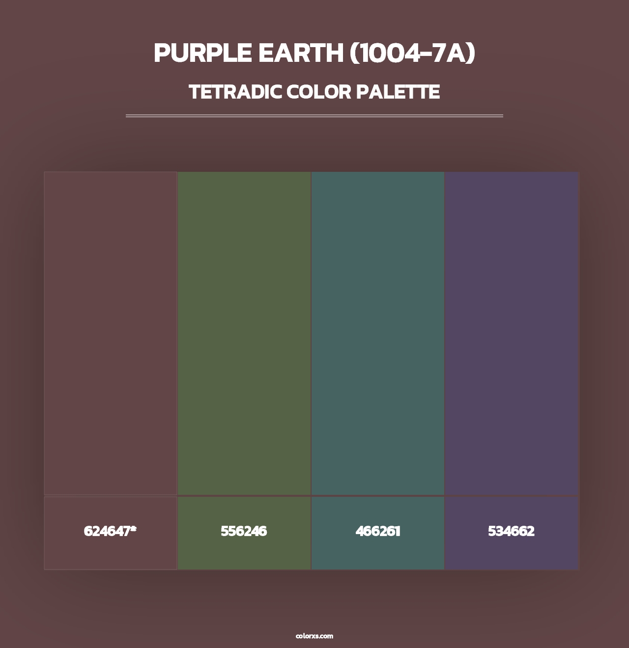 Purple Earth (1004-7A) - Tetradic Color Palette