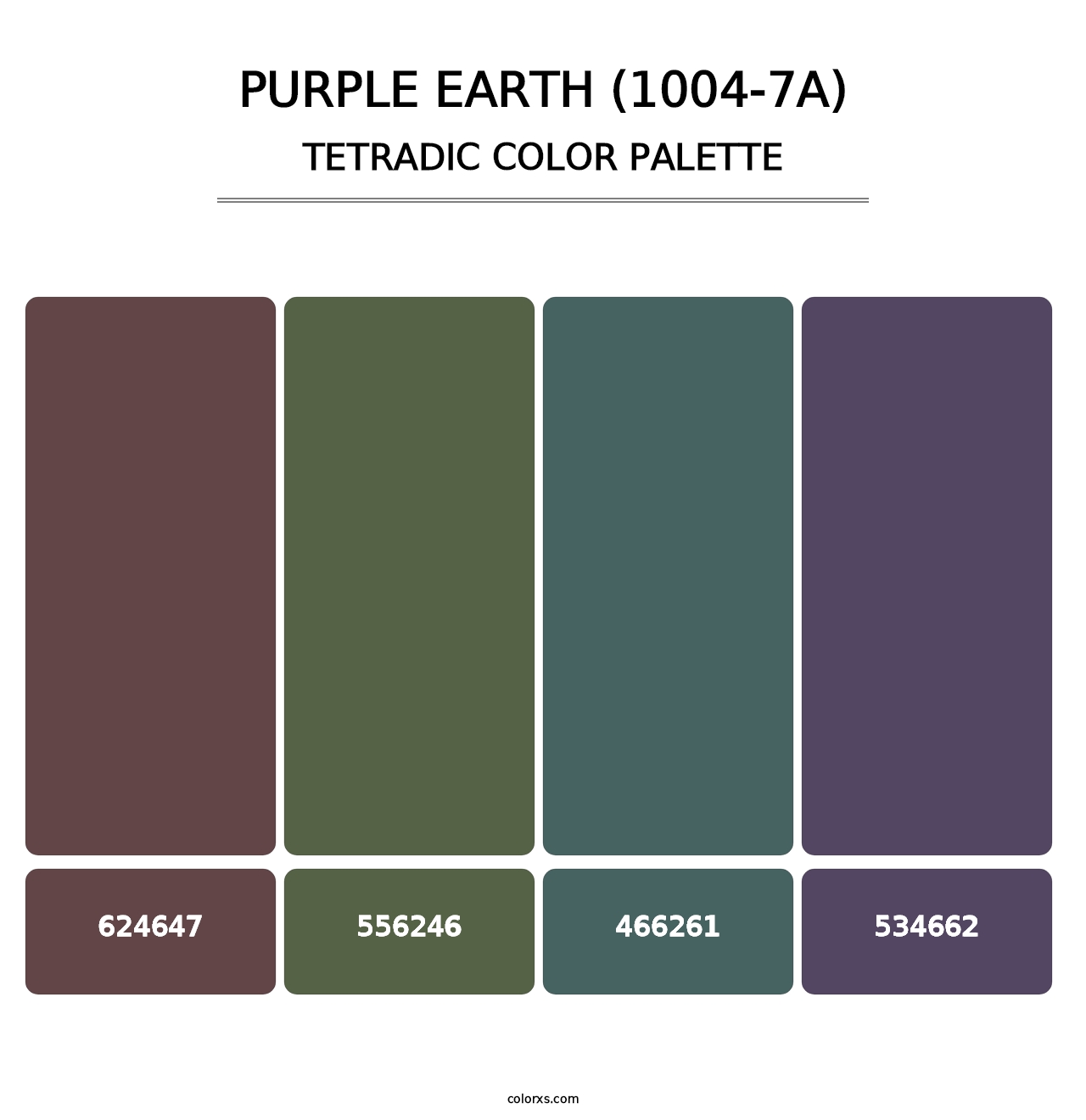 Purple Earth (1004-7A) - Tetradic Color Palette