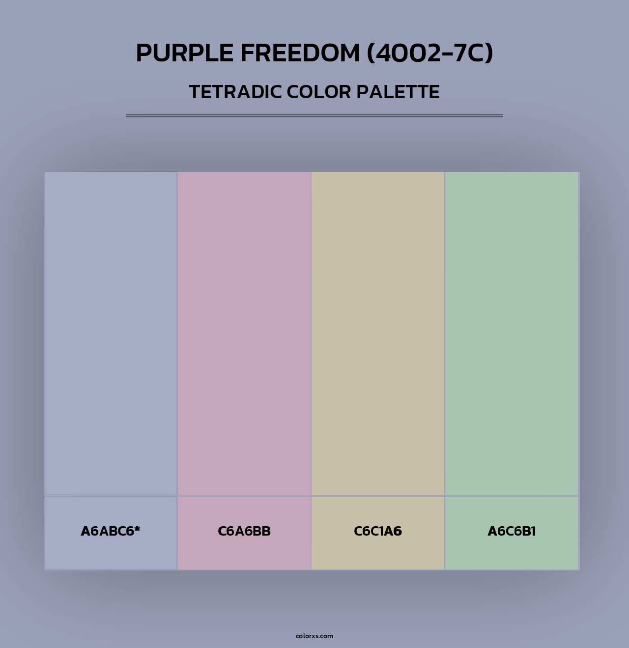Purple Freedom (4002-7C) - Tetradic Color Palette