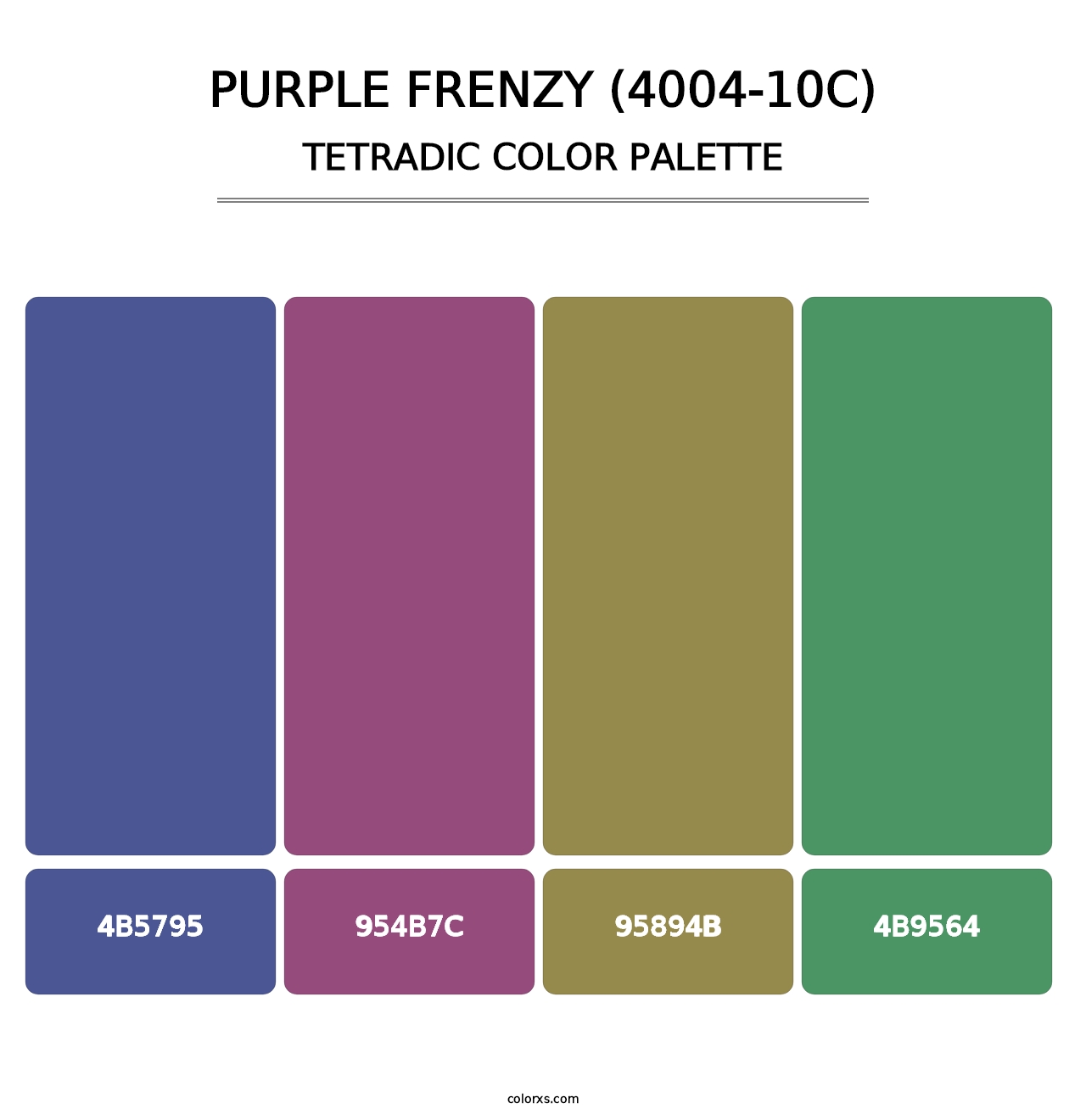 Purple Frenzy (4004-10C) - Tetradic Color Palette