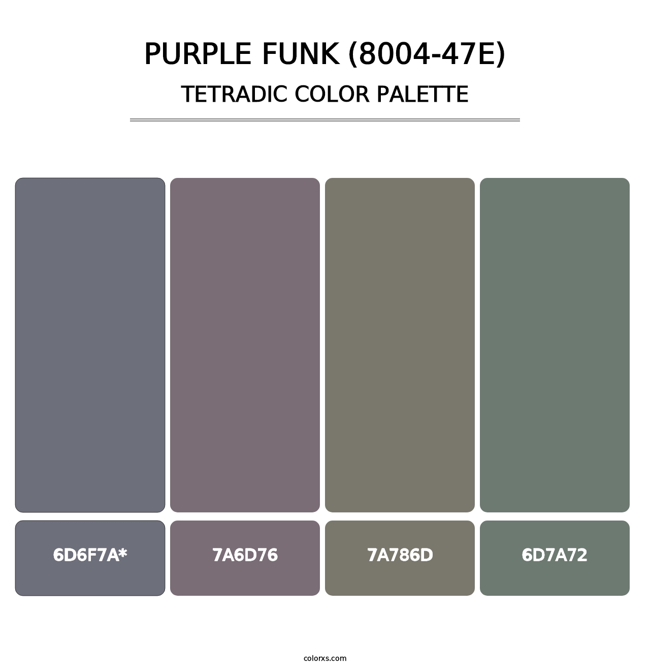 Purple Funk (8004-47E) - Tetradic Color Palette