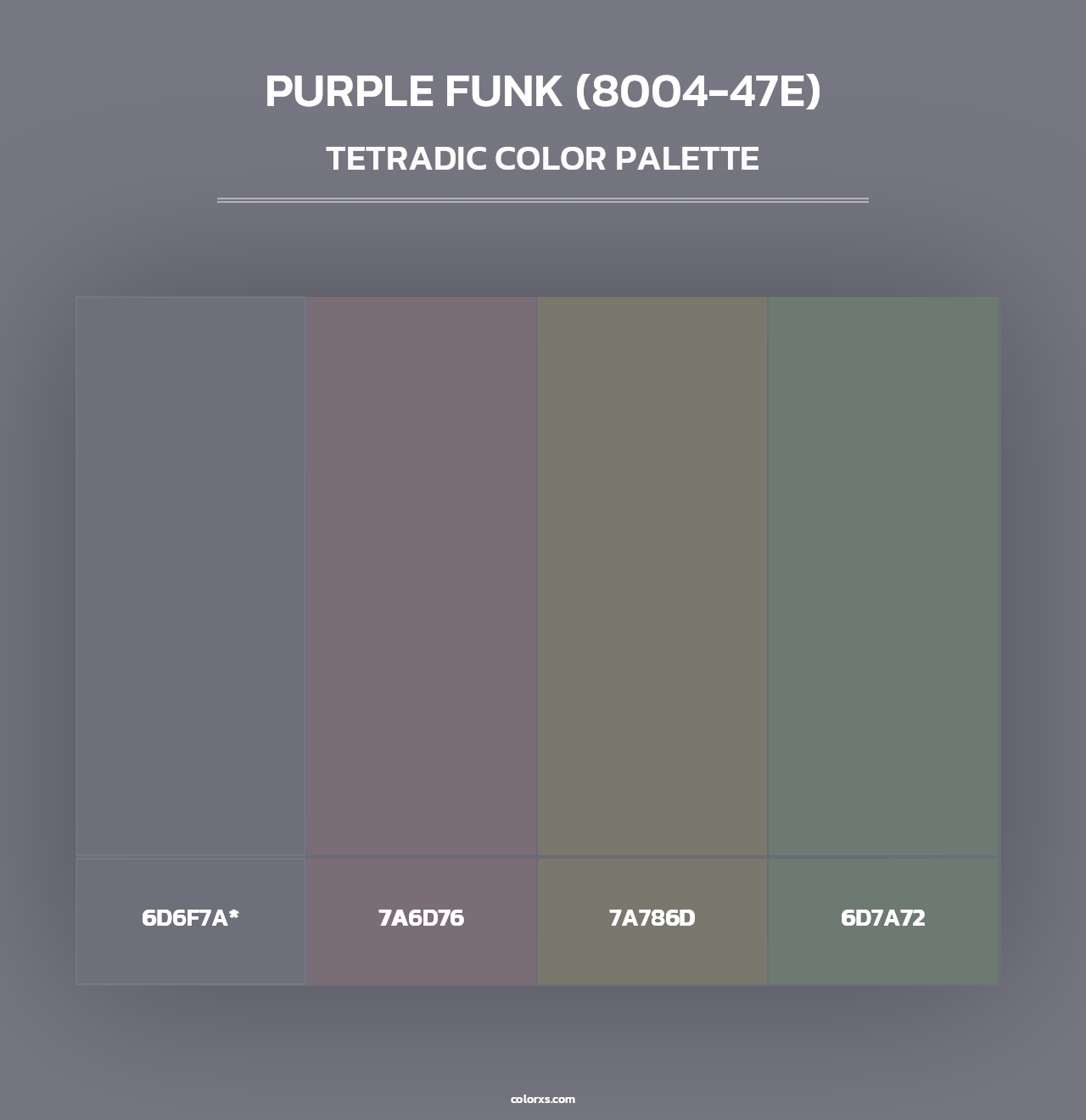 Purple Funk (8004-47E) - Tetradic Color Palette