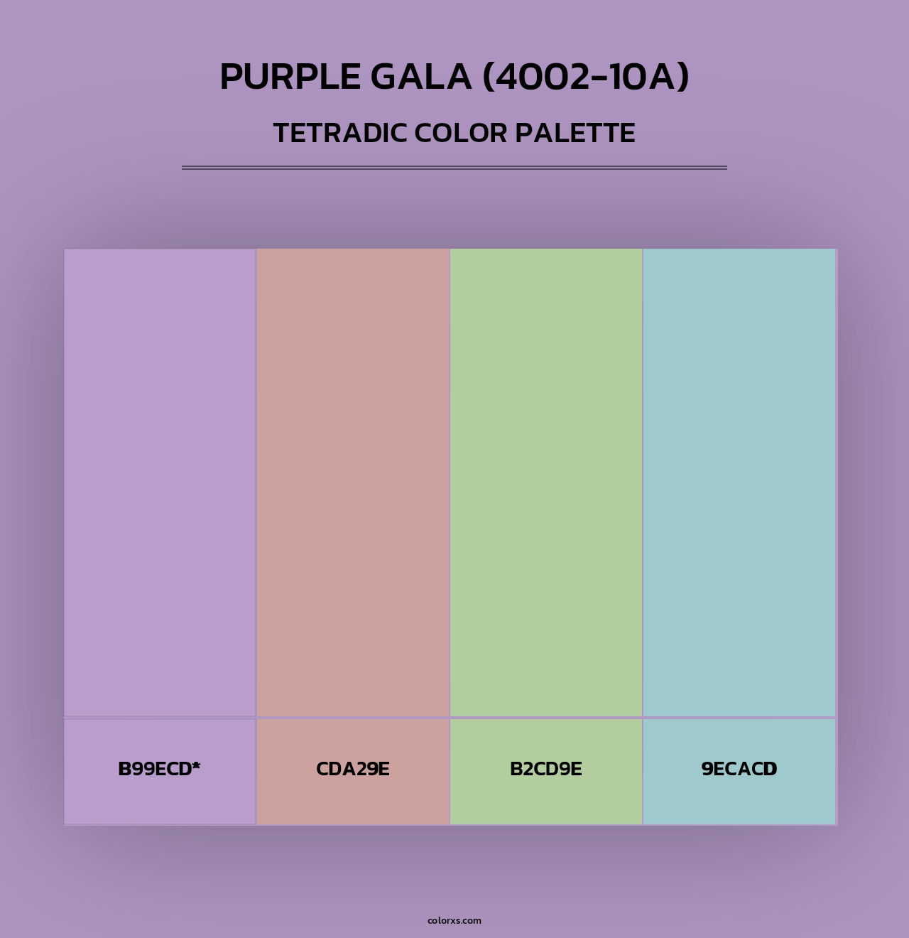 Purple Gala (4002-10A) - Tetradic Color Palette
