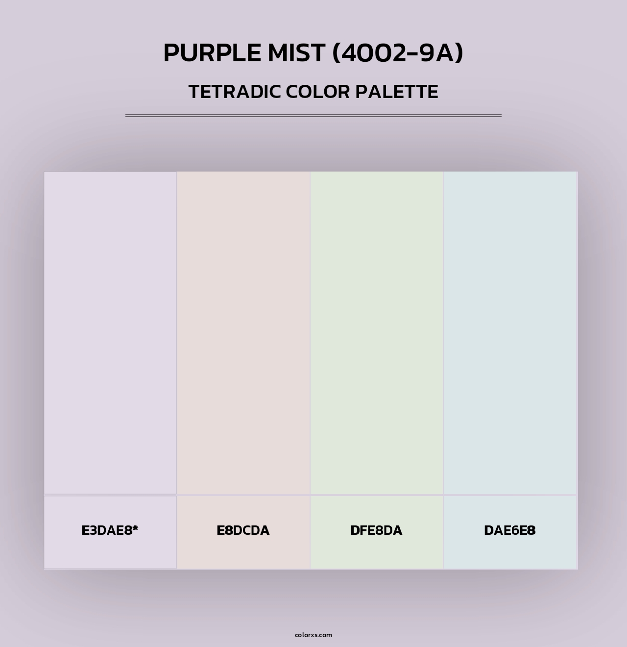 Purple Mist (4002-9A) - Tetradic Color Palette