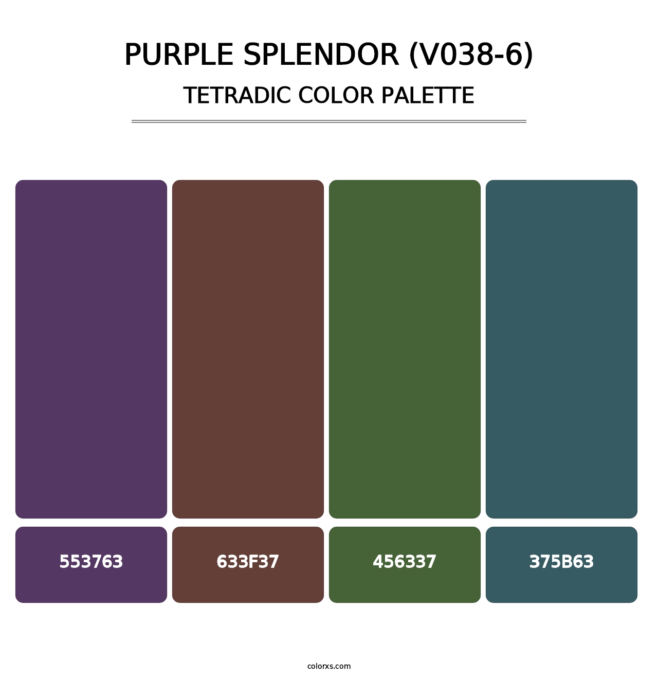 Purple Splendor (V038-6) - Tetradic Color Palette