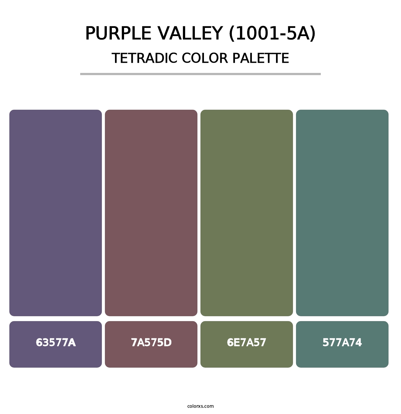 Purple Valley (1001-5A) - Tetradic Color Palette