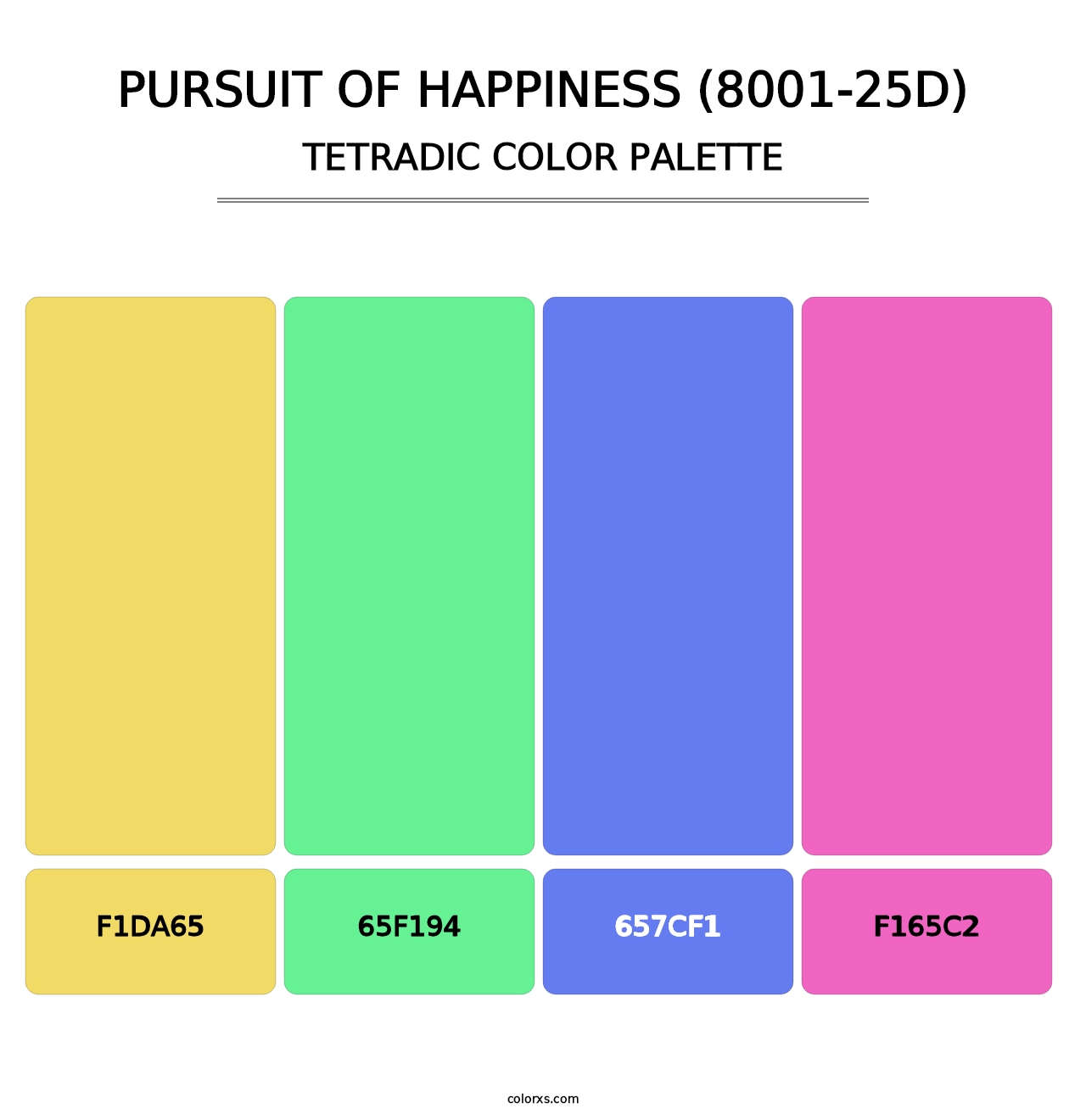 Pursuit of Happiness (8001-25D) - Tetradic Color Palette