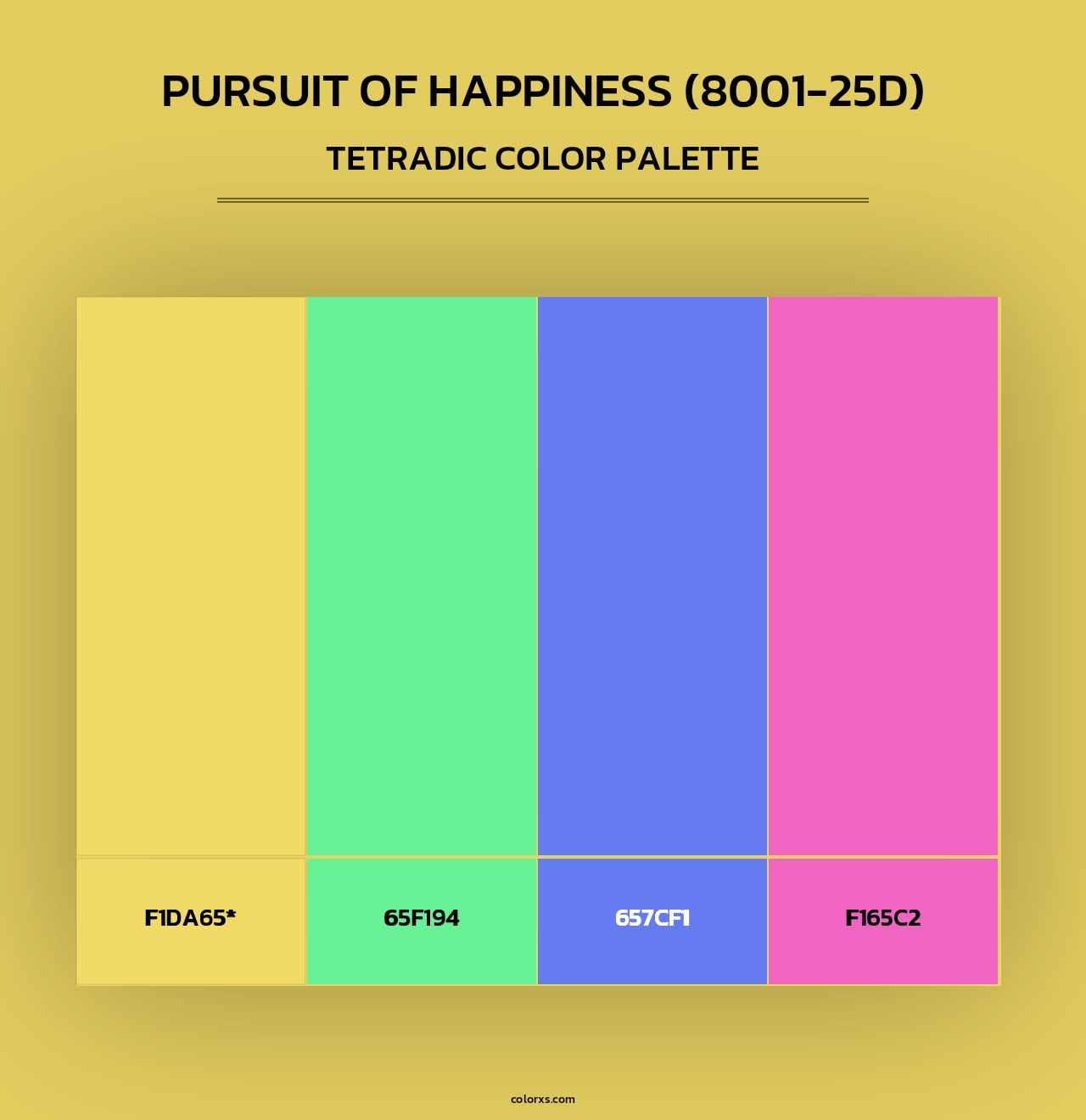 Pursuit of Happiness (8001-25D) - Tetradic Color Palette