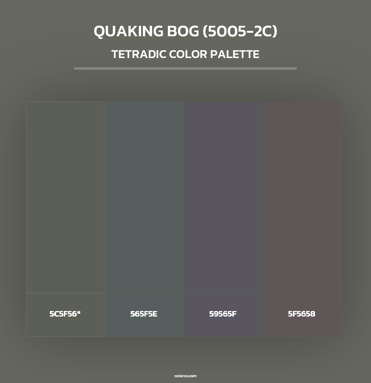 Quaking Bog (5005-2C) - Tetradic Color Palette