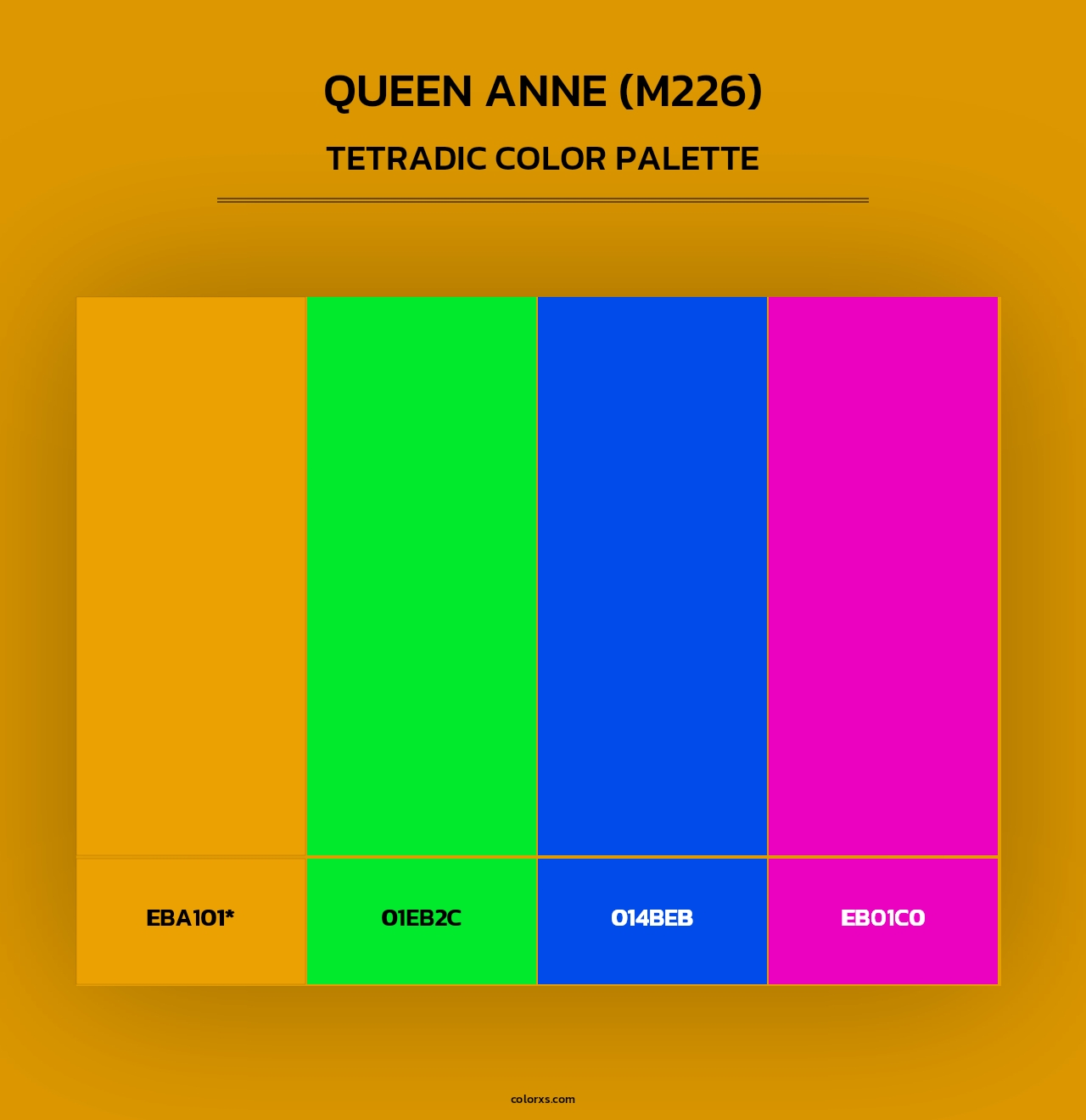 Queen Anne (M226) - Tetradic Color Palette