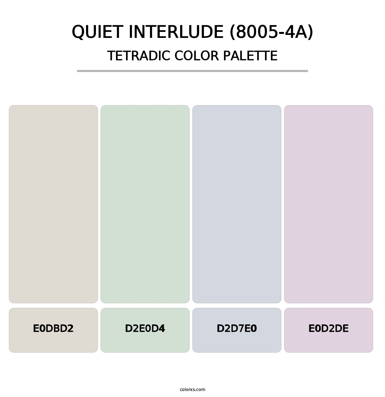 Quiet Interlude (8005-4A) - Tetradic Color Palette