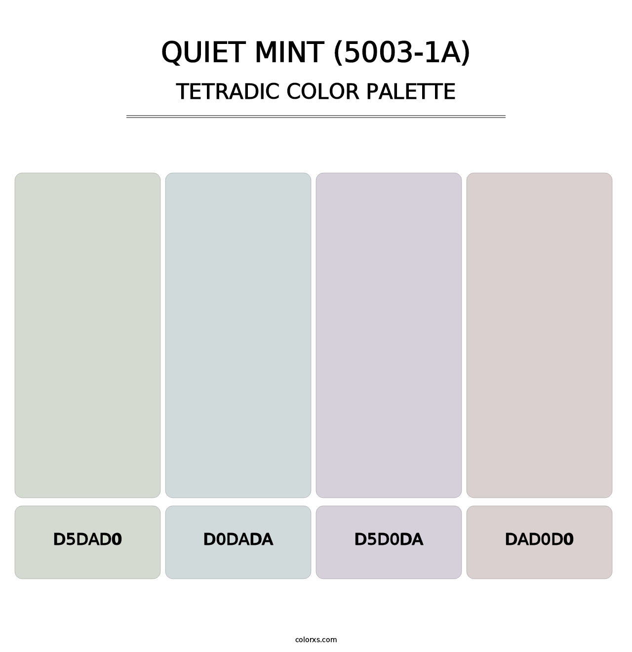 Quiet Mint (5003-1A) - Tetradic Color Palette