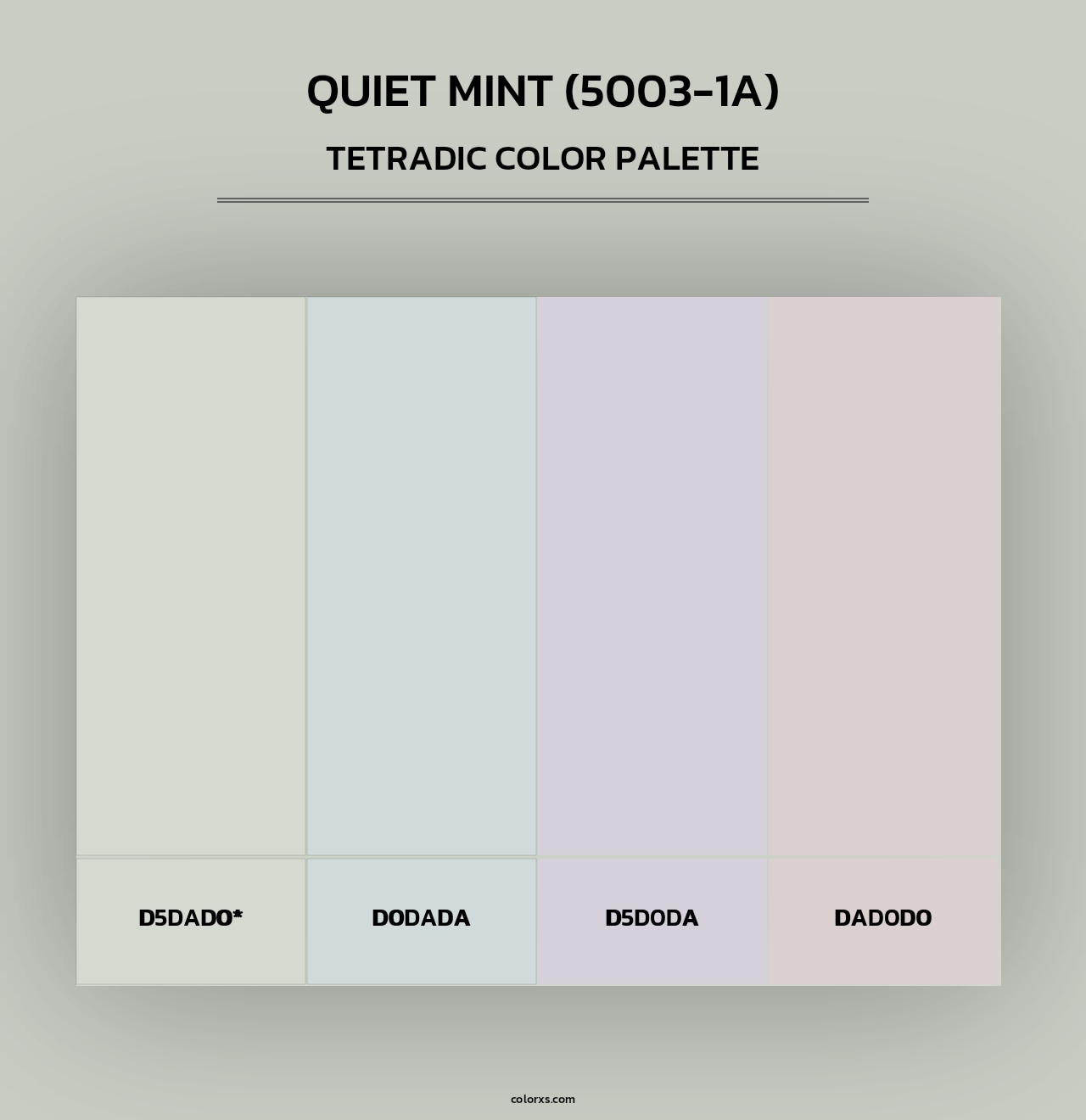 Quiet Mint (5003-1A) - Tetradic Color Palette