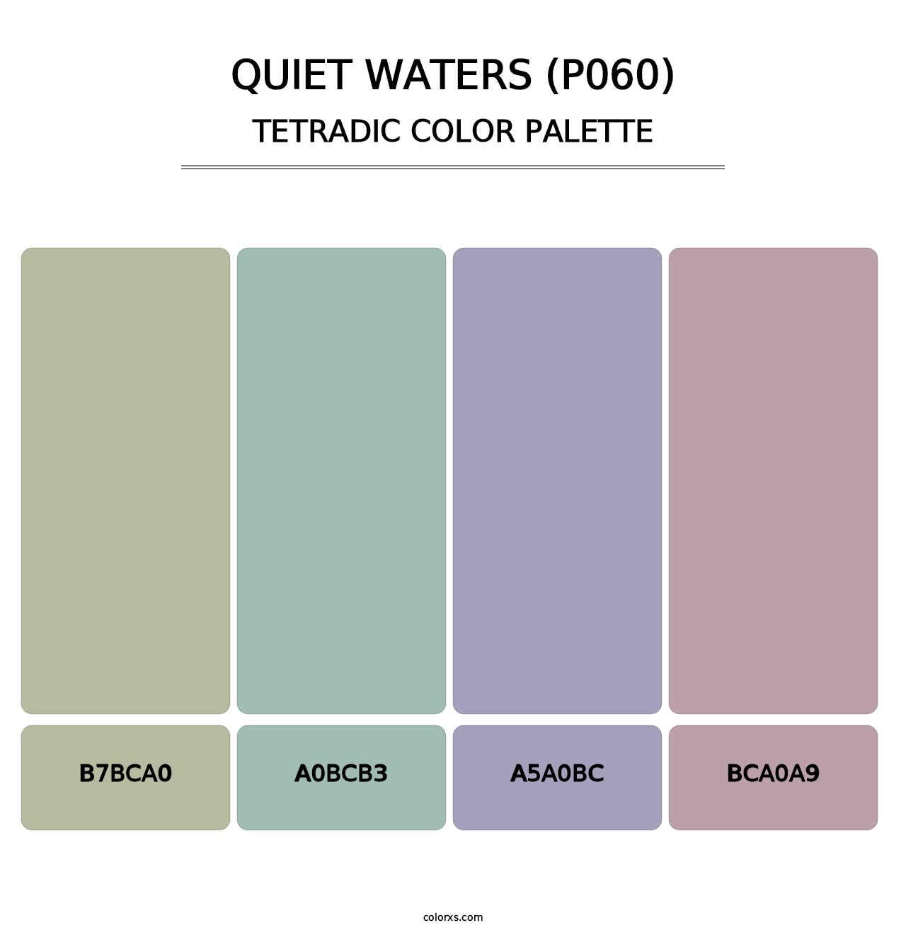 Quiet Waters (P060) - Tetradic Color Palette