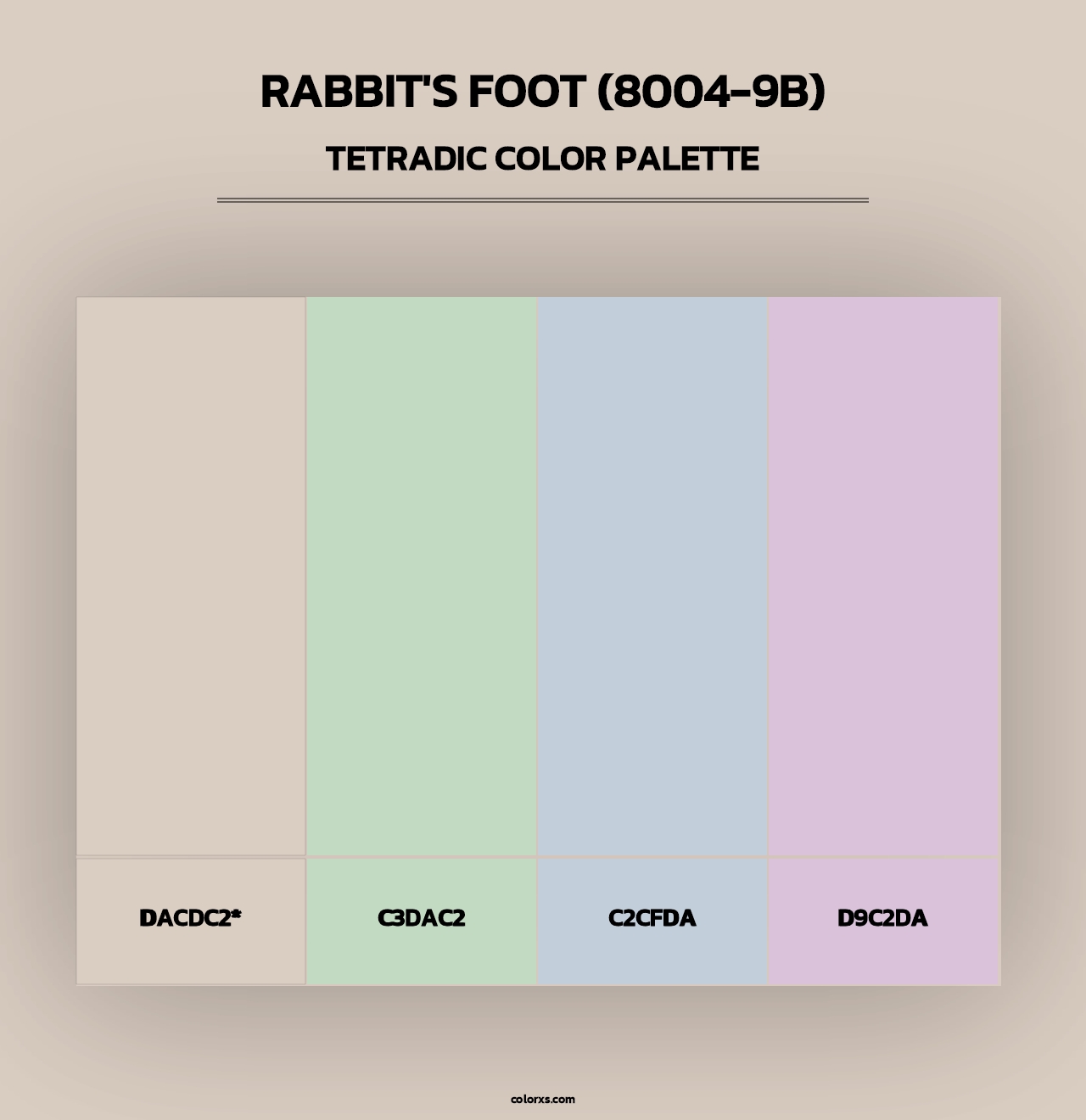 Rabbit's Foot (8004-9B) - Tetradic Color Palette