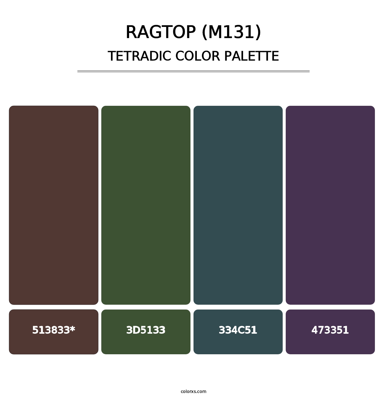 Ragtop (M131) - Tetradic Color Palette
