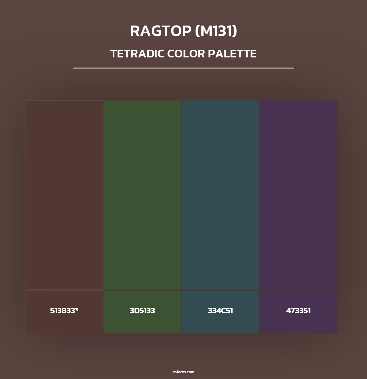 Ragtop (M131) - Tetradic Color Palette