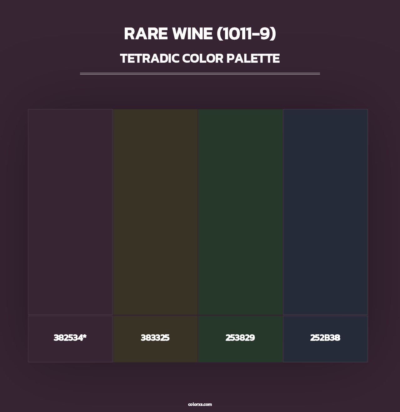Rare Wine (1011-9) - Tetradic Color Palette