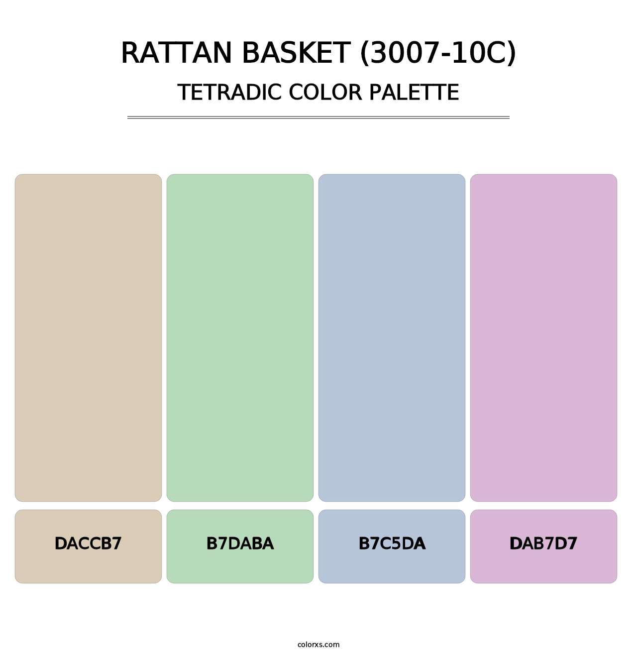 Rattan Basket (3007-10C) - Tetradic Color Palette
