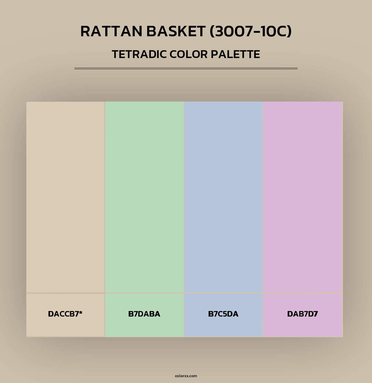 Rattan Basket (3007-10C) - Tetradic Color Palette