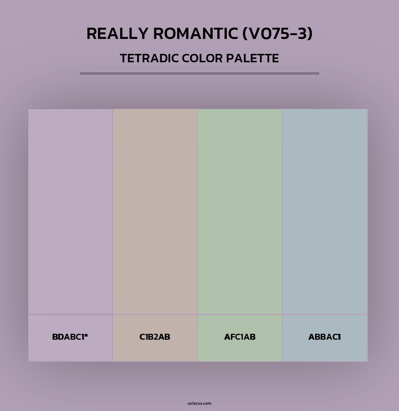 Really Romantic (V075-3) - Tetradic Color Palette