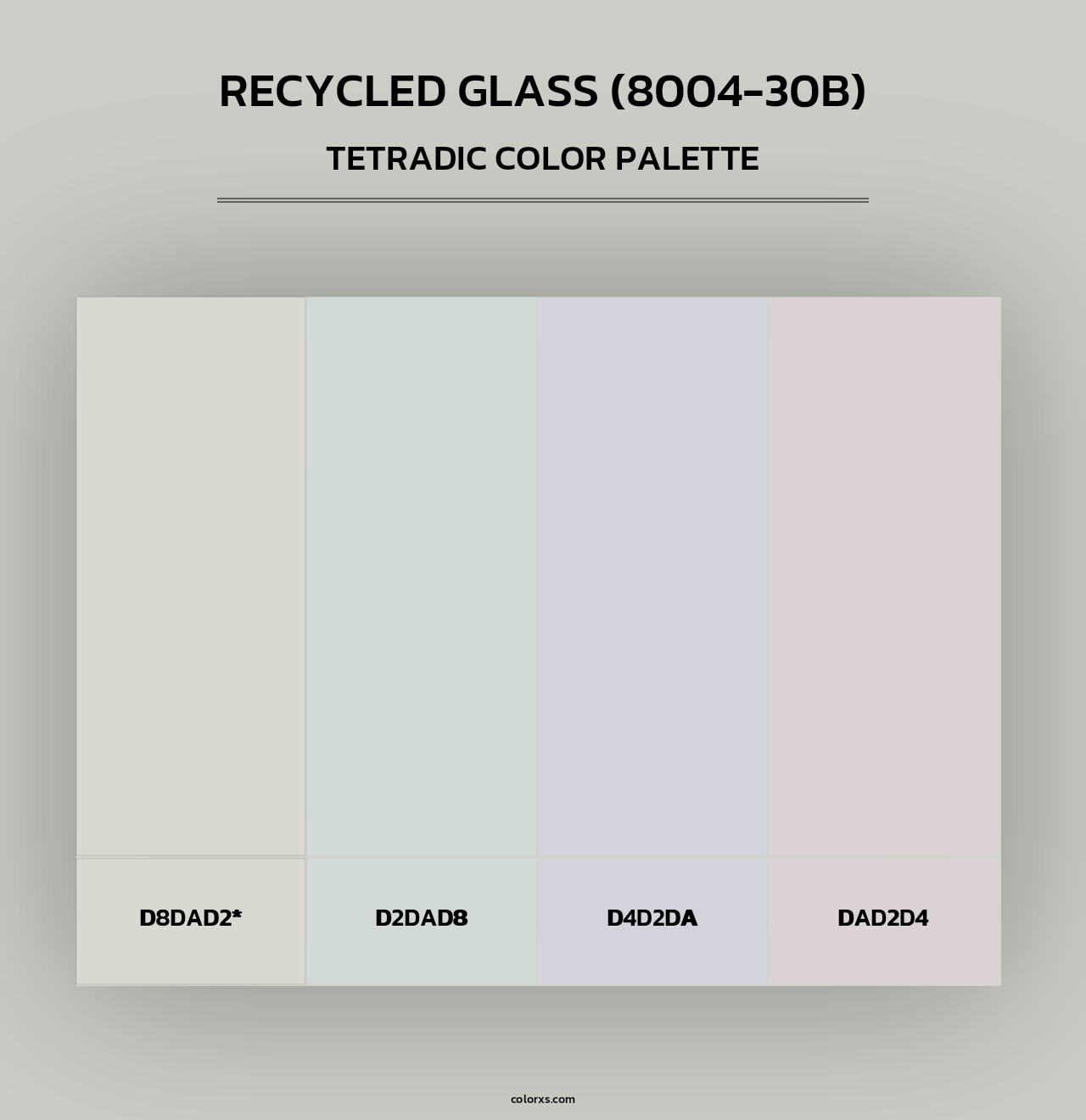 Recycled Glass (8004-30B) - Tetradic Color Palette