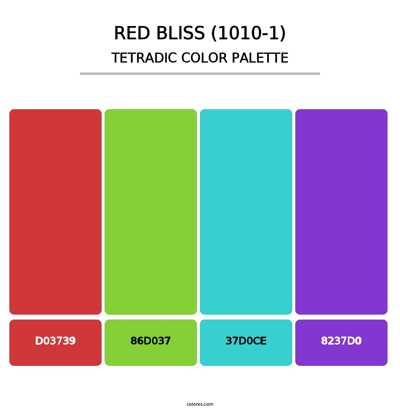 Red Bliss (1010-1) - Tetradic Color Palette