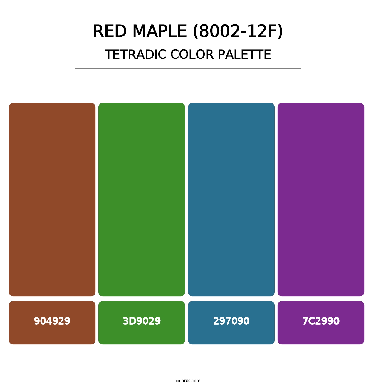 Red Maple (8002-12F) - Tetradic Color Palette