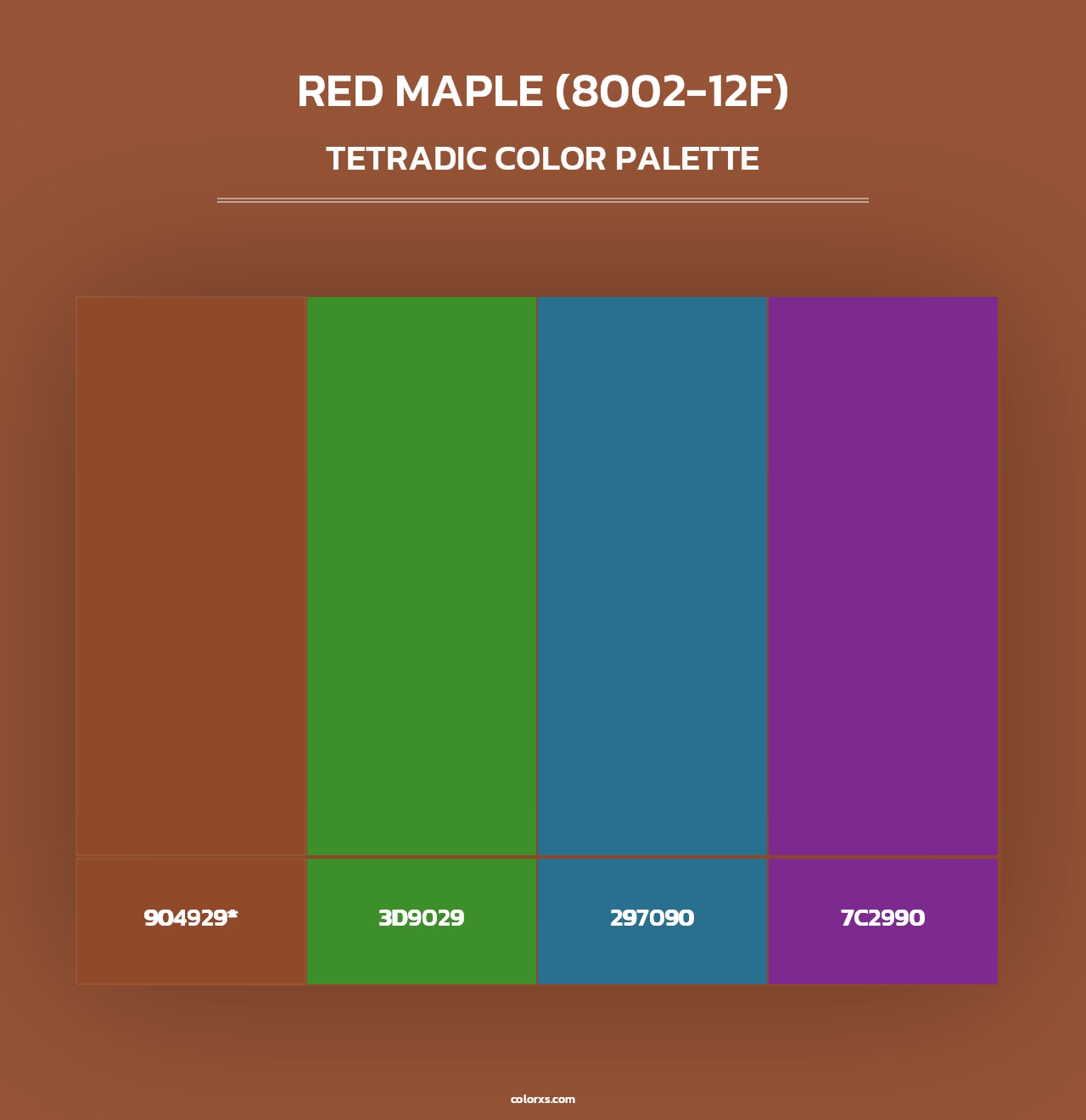 Red Maple (8002-12F) - Tetradic Color Palette