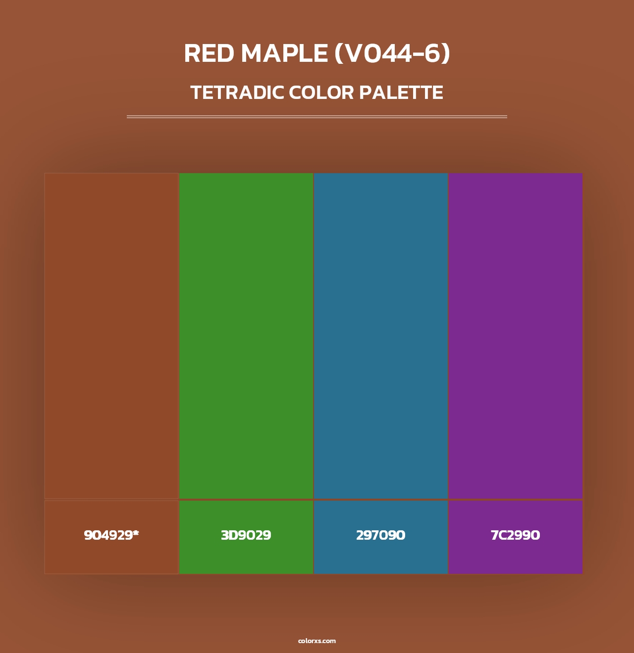 Red Maple (V044-6) - Tetradic Color Palette