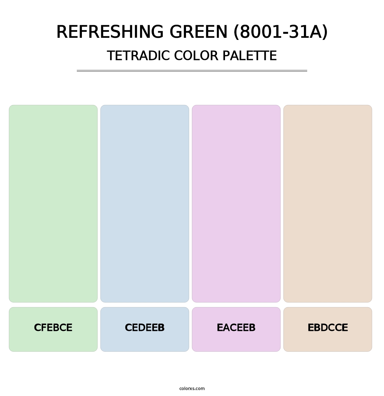 Refreshing Green (8001-31A) - Tetradic Color Palette