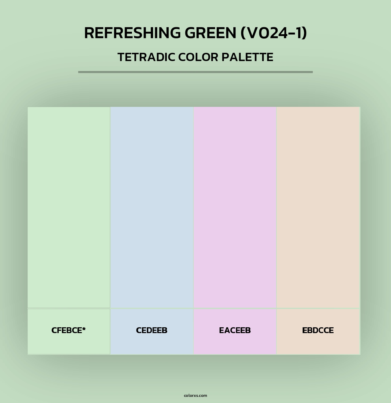 Refreshing Green (V024-1) - Tetradic Color Palette